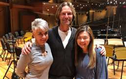 Composer and conductor Eric Whitacre and associate conductor of LA Master Chorale Jenny Wong, Musco Center, Orange, California 2020