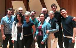 The gang at the recording session Percussion Collective Robert Van Sice, Frost School of Music, Miami, 2019
